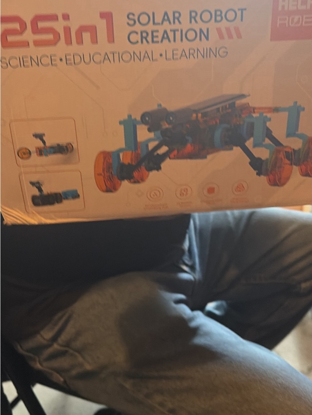 Solar Robot Creation 25-in-1 Educational Kit - Blue and Orange